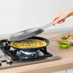 Padella girafrittata 30 cm antracite