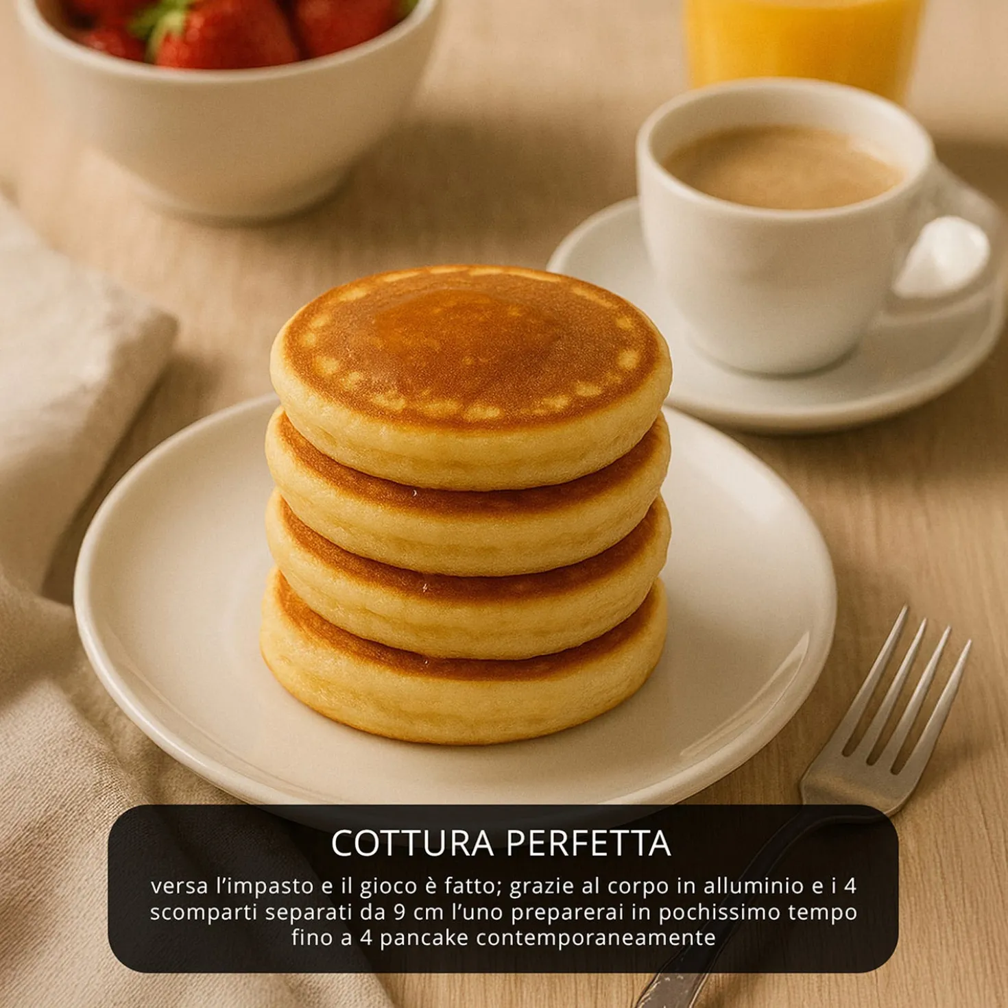 Padella 4 pancake 9 cm crema