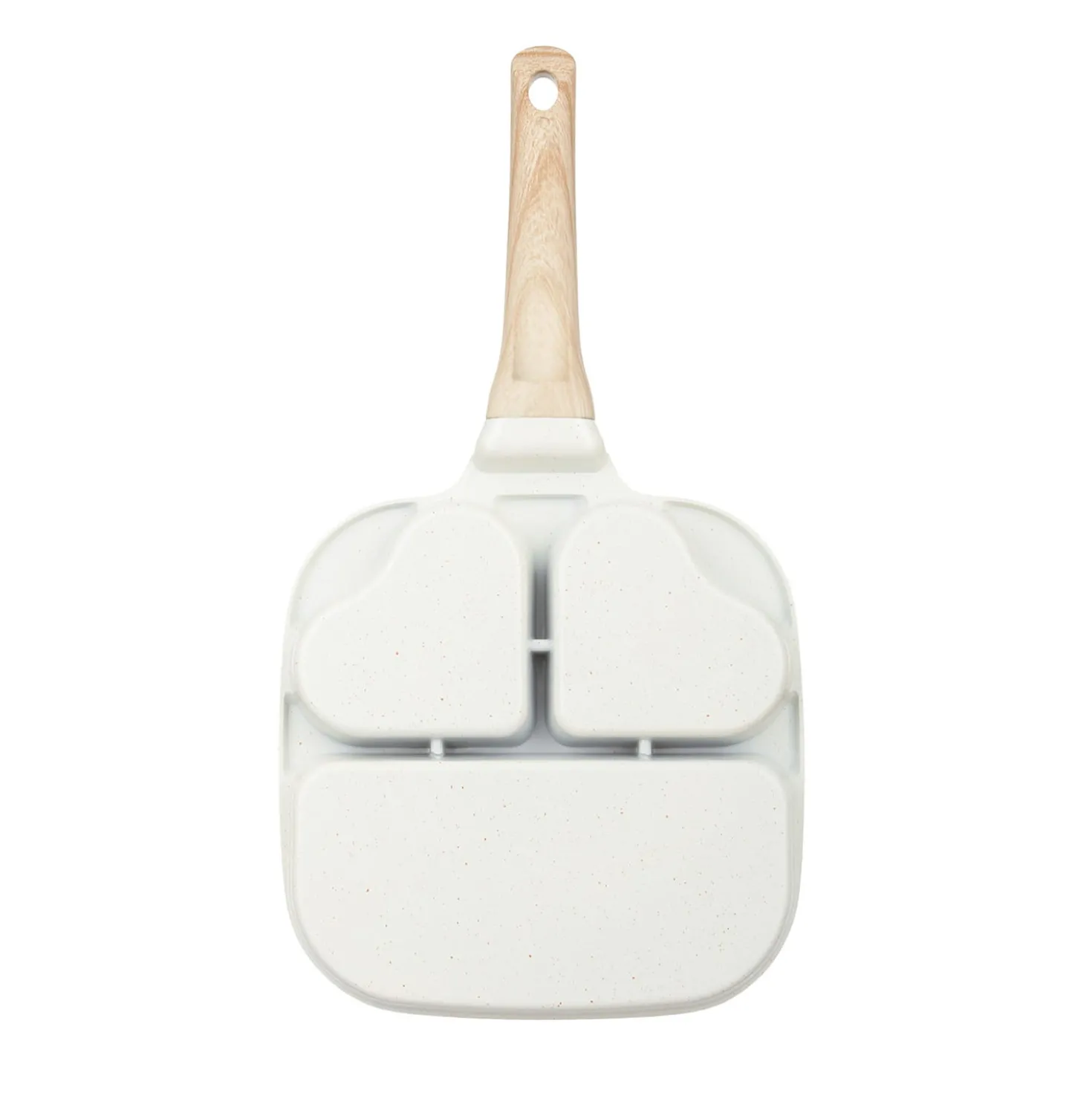 Padella 2 scomparti cuore e grill Mini Mania crema