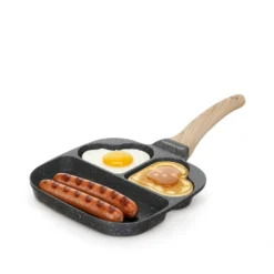 Padella 2 scomparti cuore e grill Mini Mania grigia