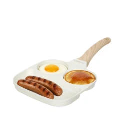 Padella 2 scomparti tondi e grill Mini Mania crema