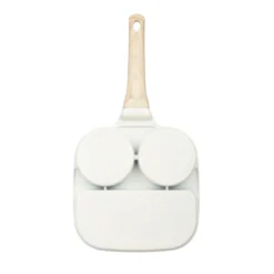 Padella 2 scomparti tondi e grill Mini Mania crema