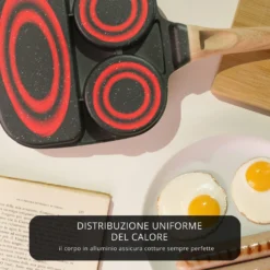Padella 2 scomparti tondi e grill Mini Mania grigio