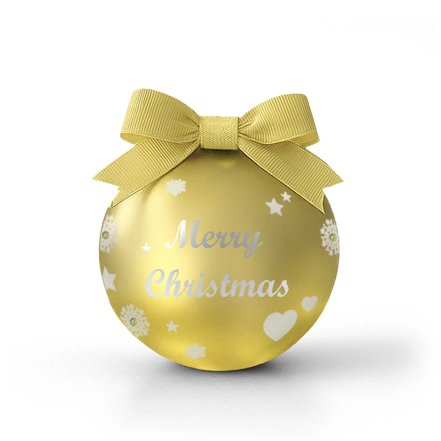 Pallina di Natale led Merry Christmas oro