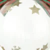 Pallina Natale 10 cm fiocco tartan verde
