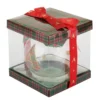 Pallina Natale con lettera A 10 cm tartan