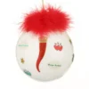 Pallina Natale cornetto rosso 10 cm Good Luck