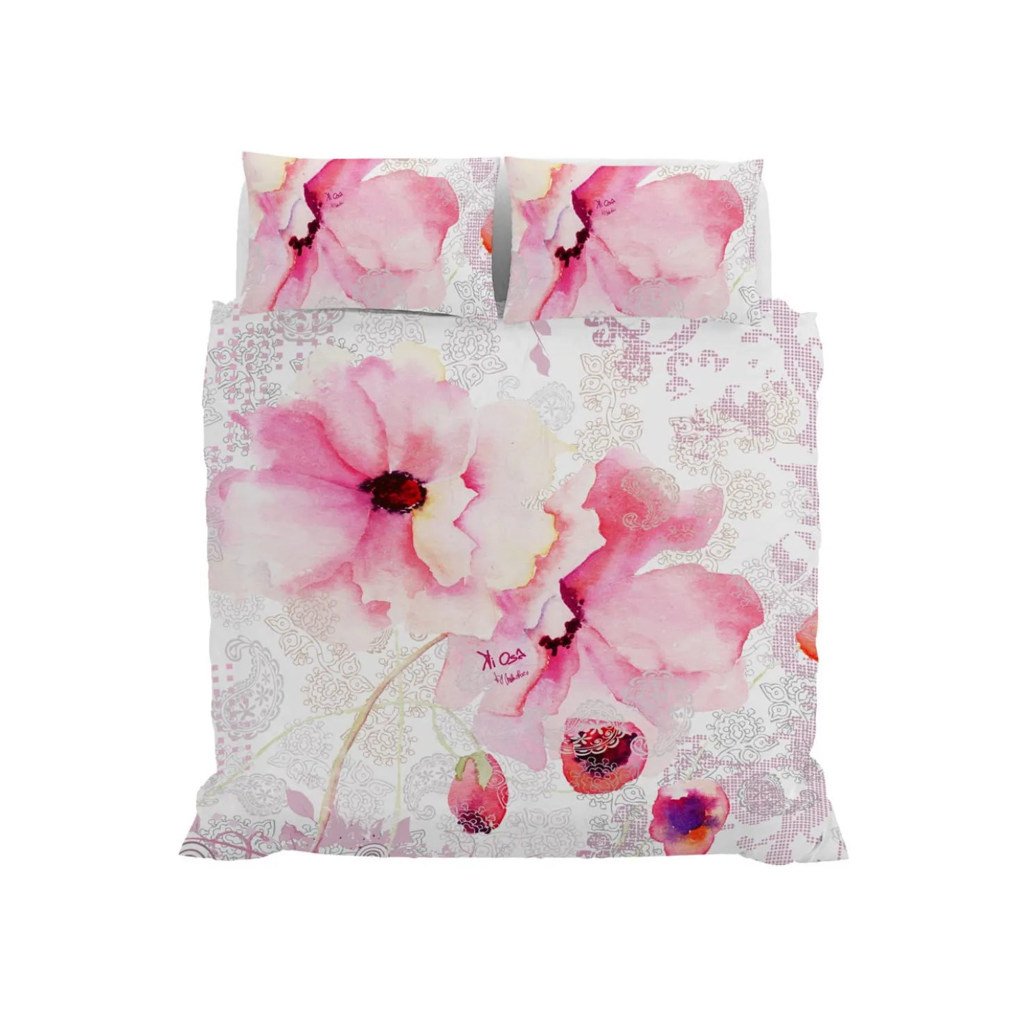 Parure copripiumino fiori Kiosa matrimoniale Datex