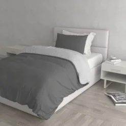 Parure copripiumino 1 piazza e mezza fumo grigio Color Datex