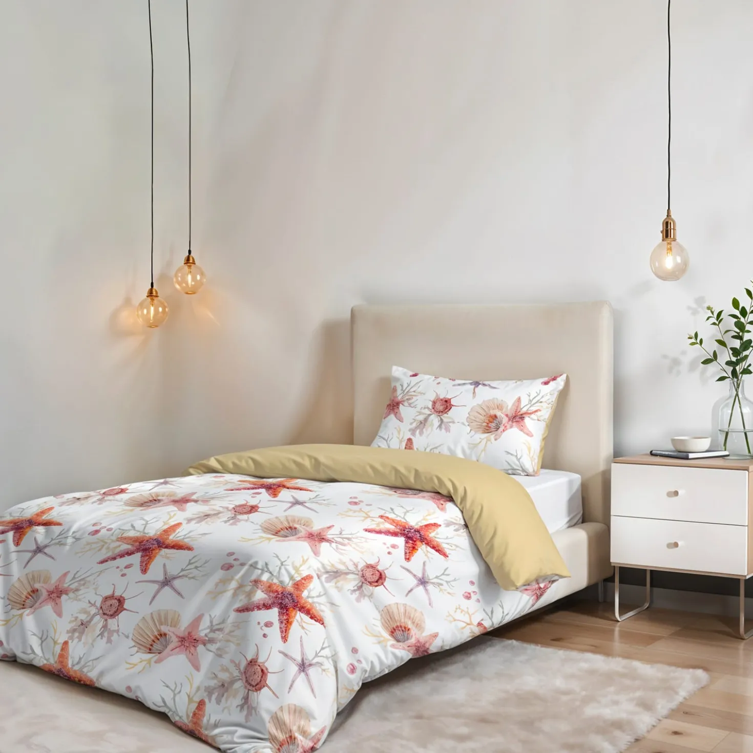 Parure copripiumino singolo stelle marine Datex