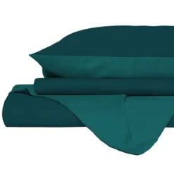 Parure copripiumino singolo petrolio bottiglia Color Datex