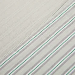 Parure copripiumino singolo cotone righe grigio