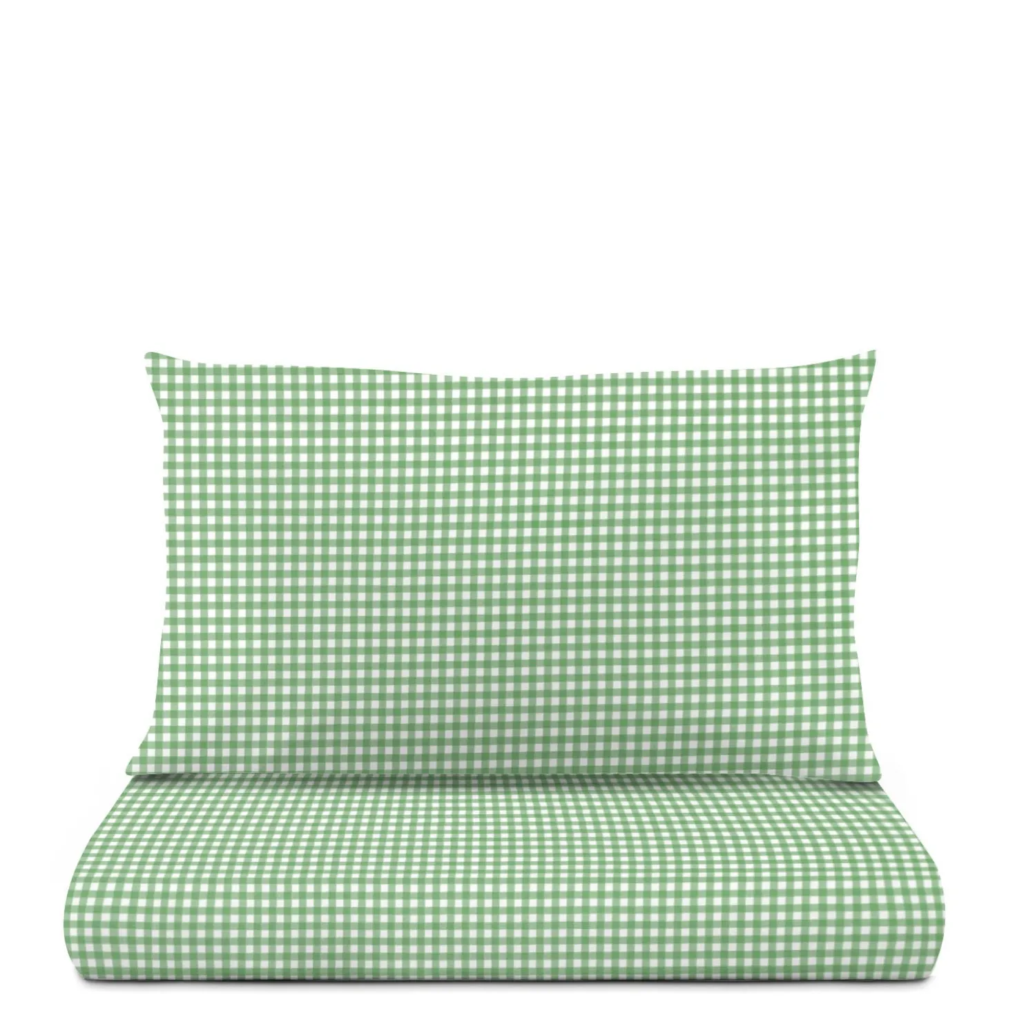 Parure letto singolo quadretti verde Young