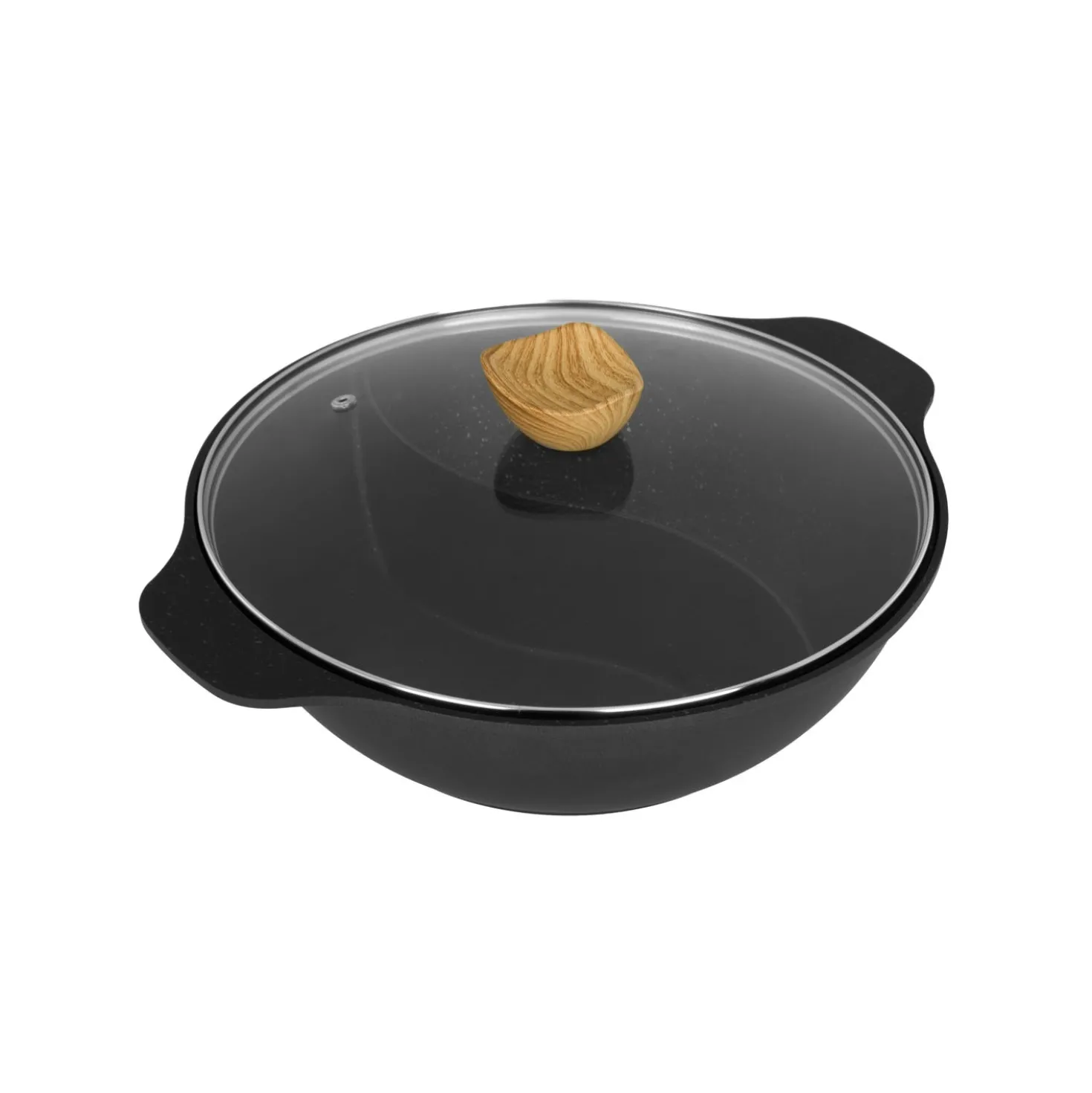 Pentola Hot Pot 30 cm con divisorio e coperchio