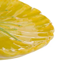Piattino fiore giallo 14,5 cm terracotta Florafruit