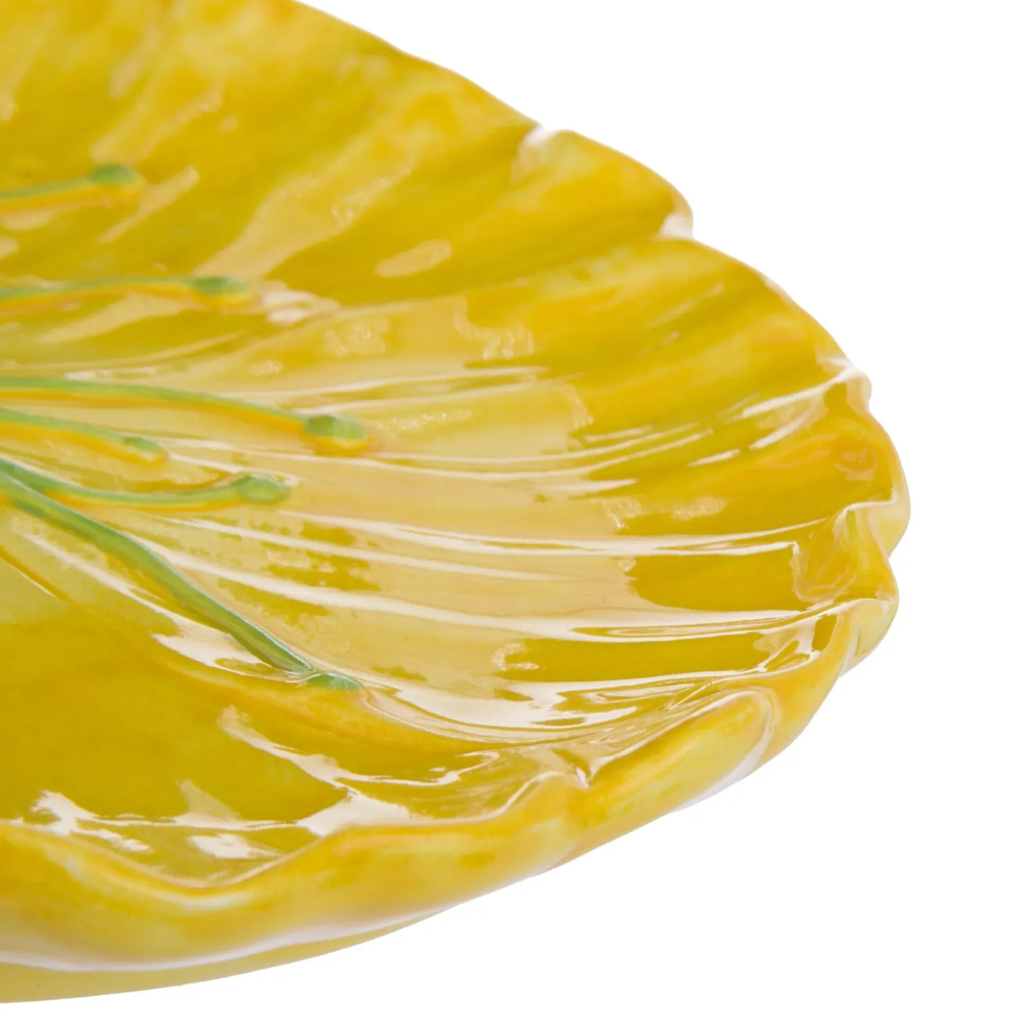 Piattino fiore giallo 14,5 cm terracotta Florafruit
