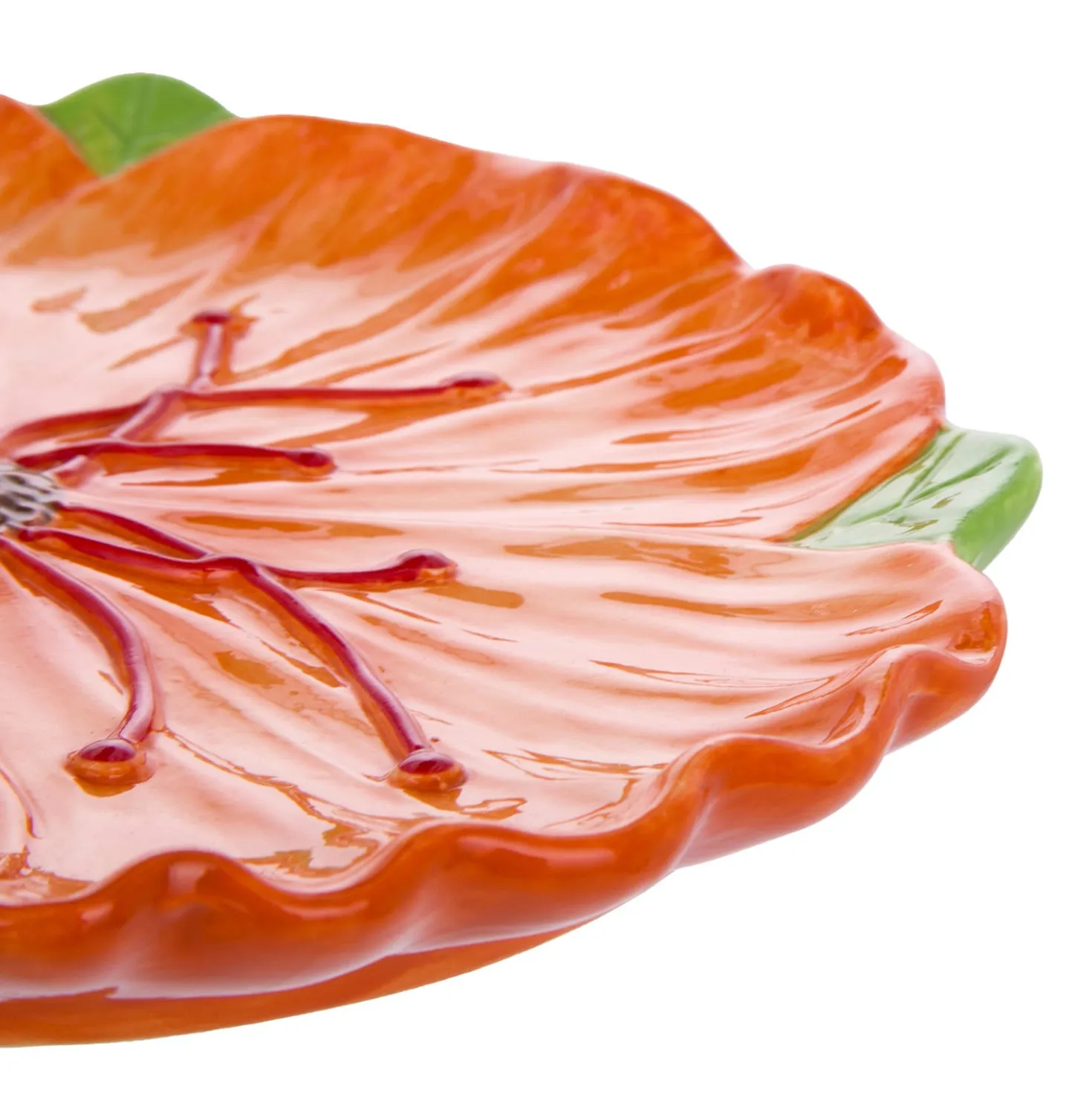 Piattino fiore giallo 20 cm terracotta Florafruit