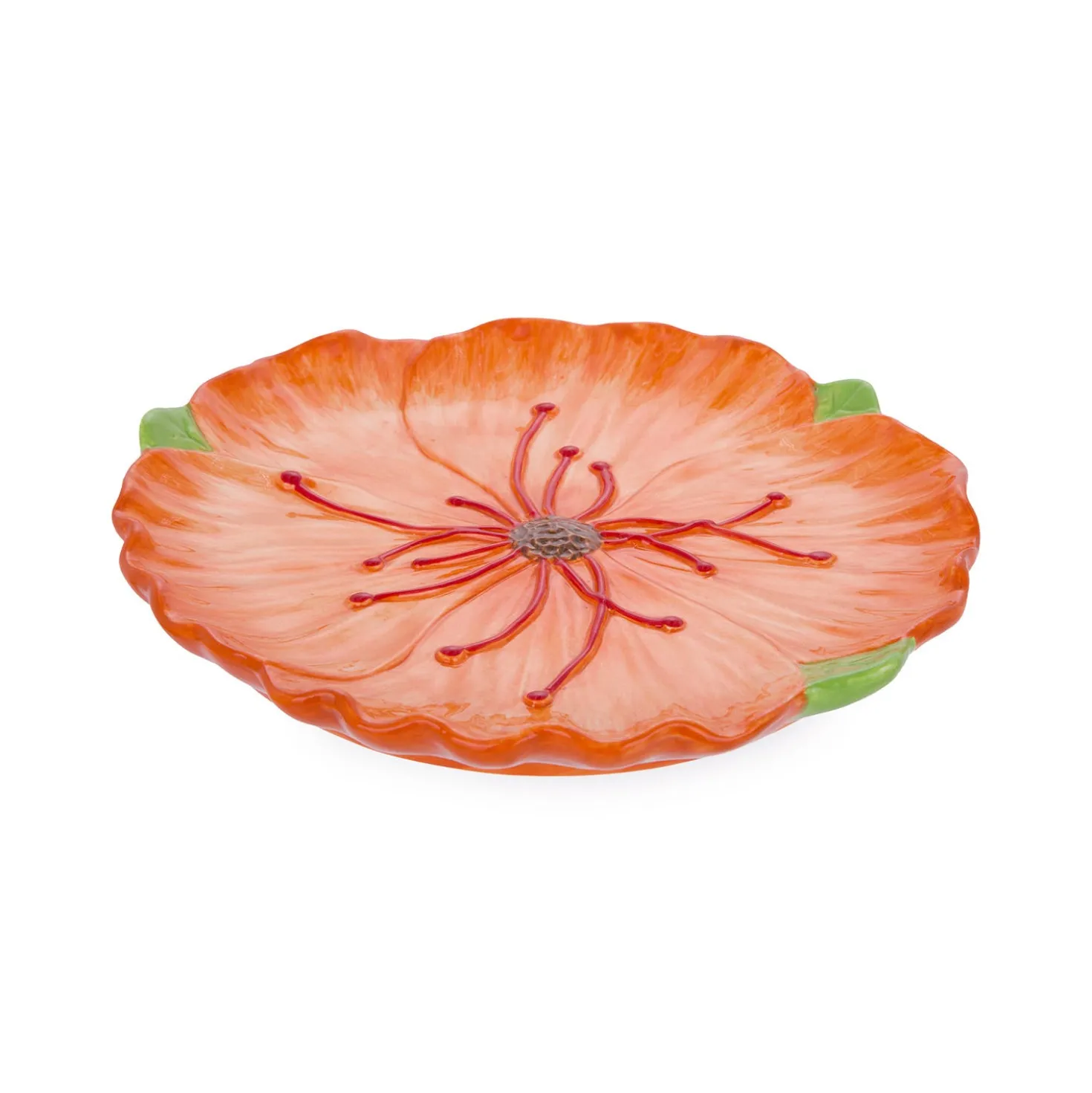 Piattino fiore giallo 20 cm terracotta Florafruit