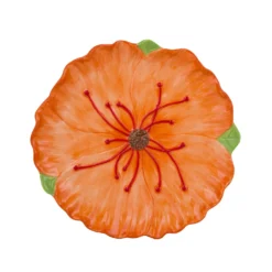 Piattino fiore giallo 20 cm terracotta Florafruit