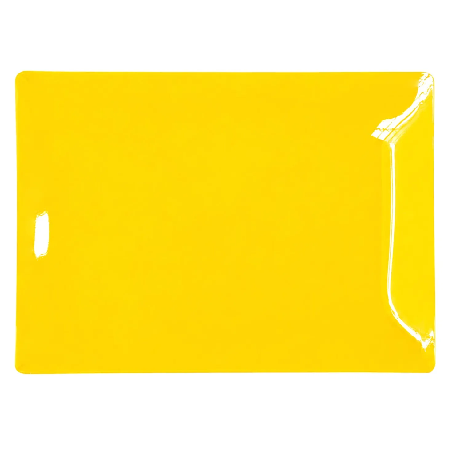 Piatto decorativo vetro 35x25 cm Donna giallo