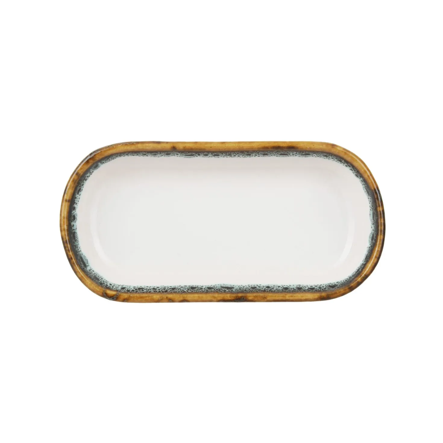 Piatto portata ovale 15,5x9 cm effetto acqua Ocean