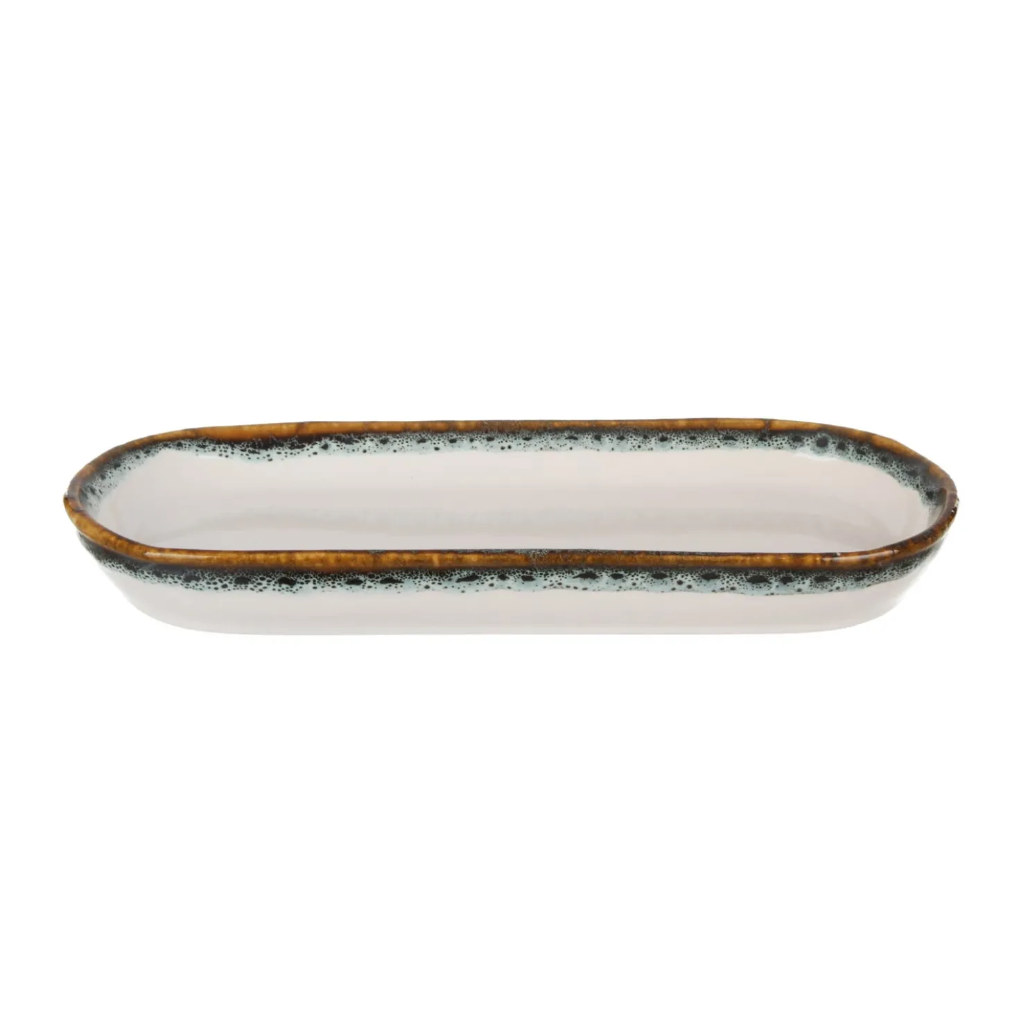 Piatto portata ovale 27x12,6 cm effetto acqua Ocean