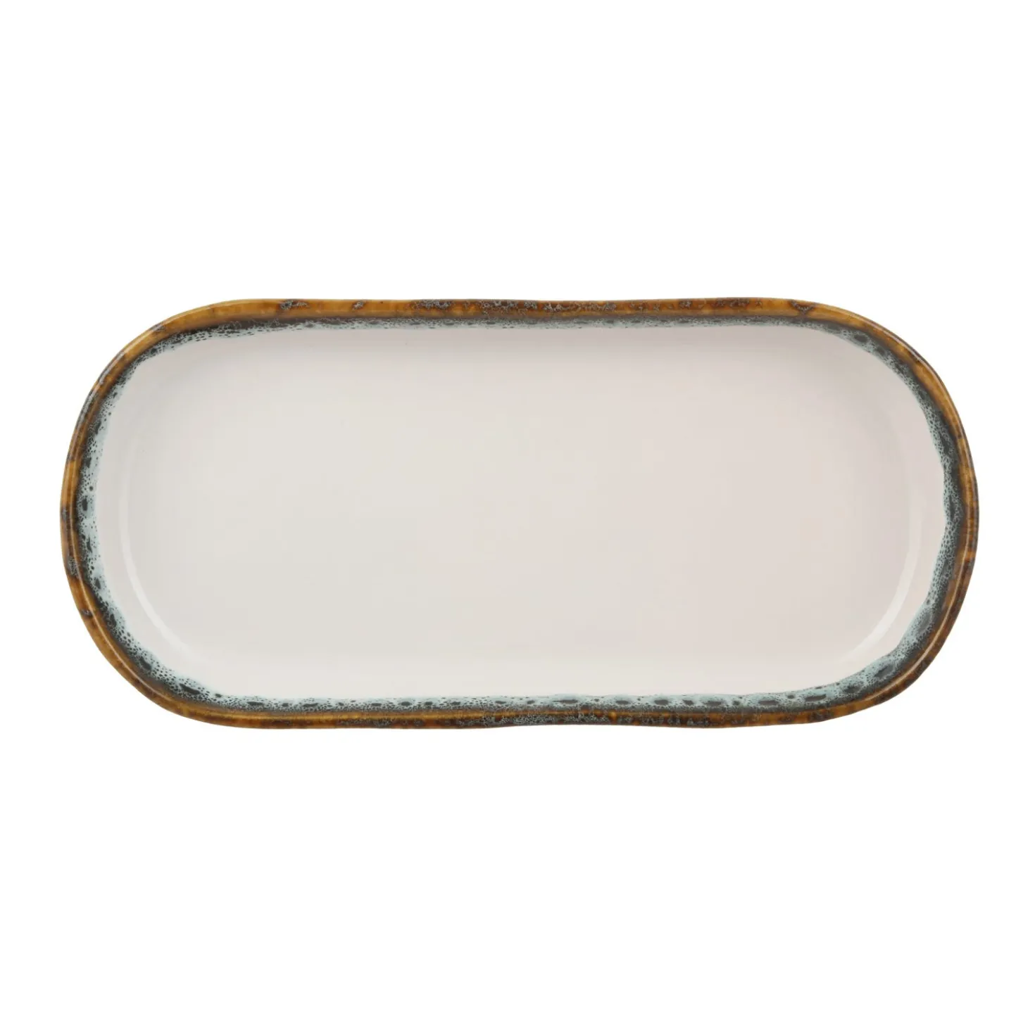 Piatto portata ovale 27x12,6 cm effetto acqua Ocean