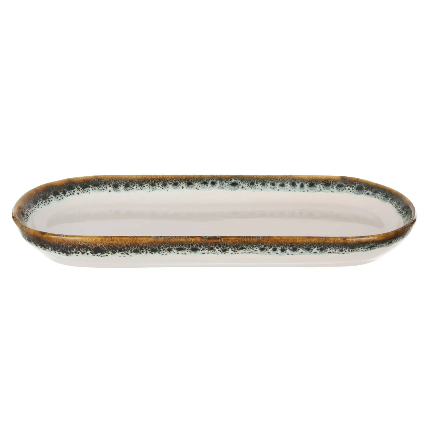Piatto portata ovale 30x16 cm effetto acqua Ocean