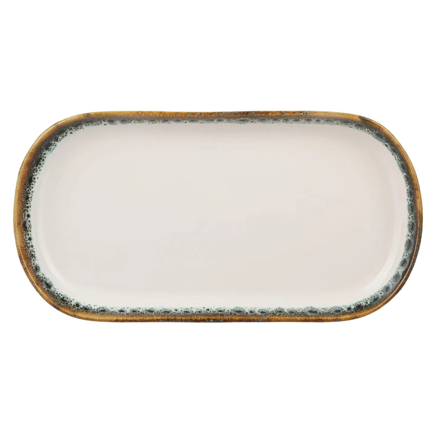 Piatto portata ovale 30x16 cm effetto acqua Ocean