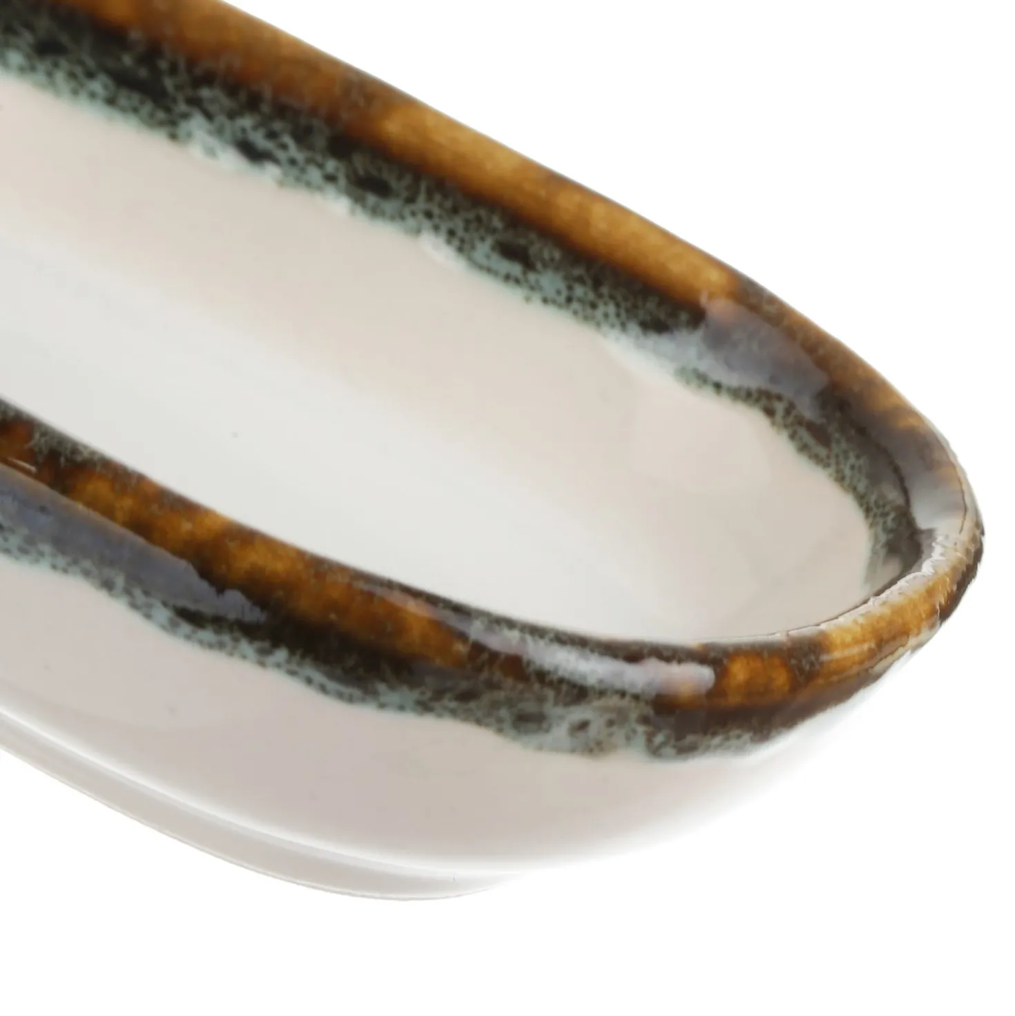 Piatto portata ovale 16x8 cm effetto acqua Ocean