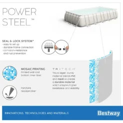 Piscina 956x488x132 cm Power Steel Bestway