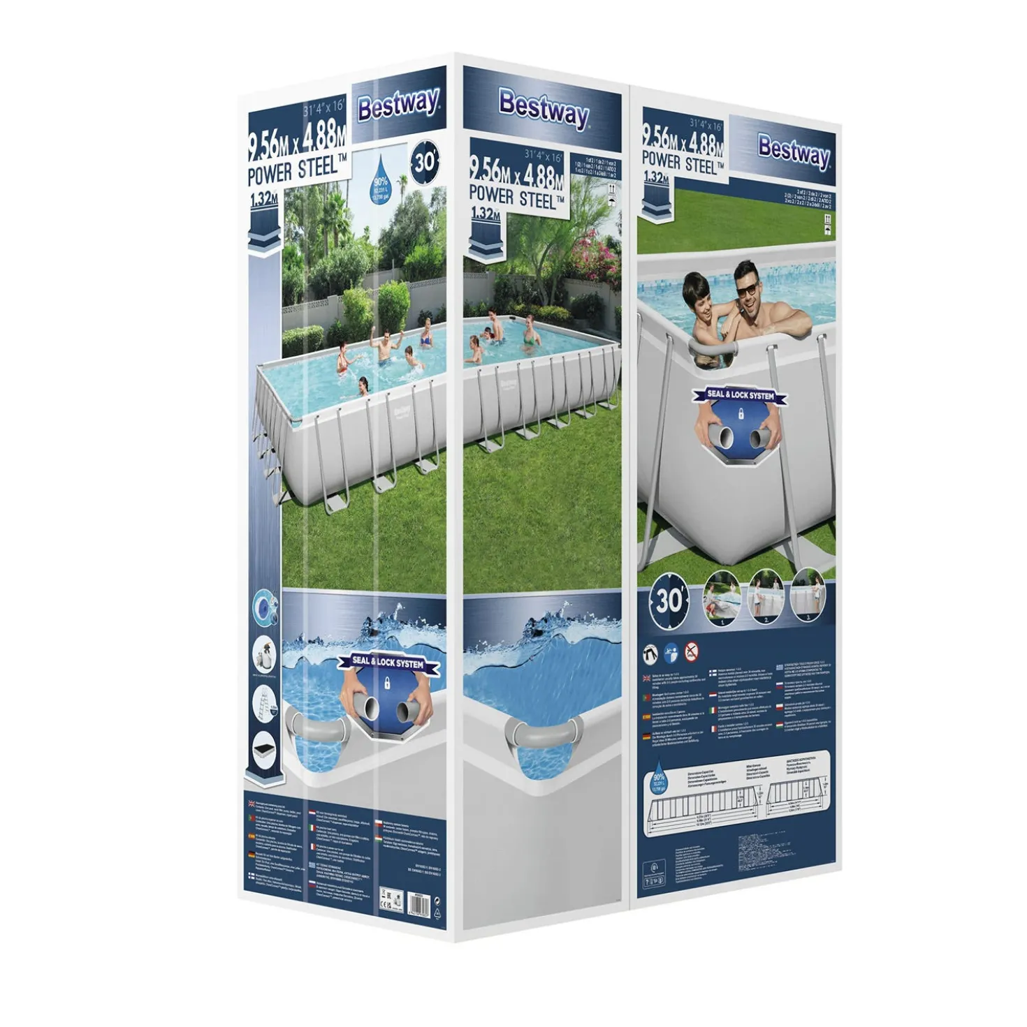 Piscina 956x488x132 cm Power Steel Bestway