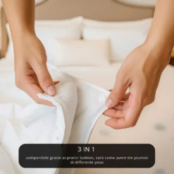 Piumino matrimoniale 4 stagioni microfibra con stampa
