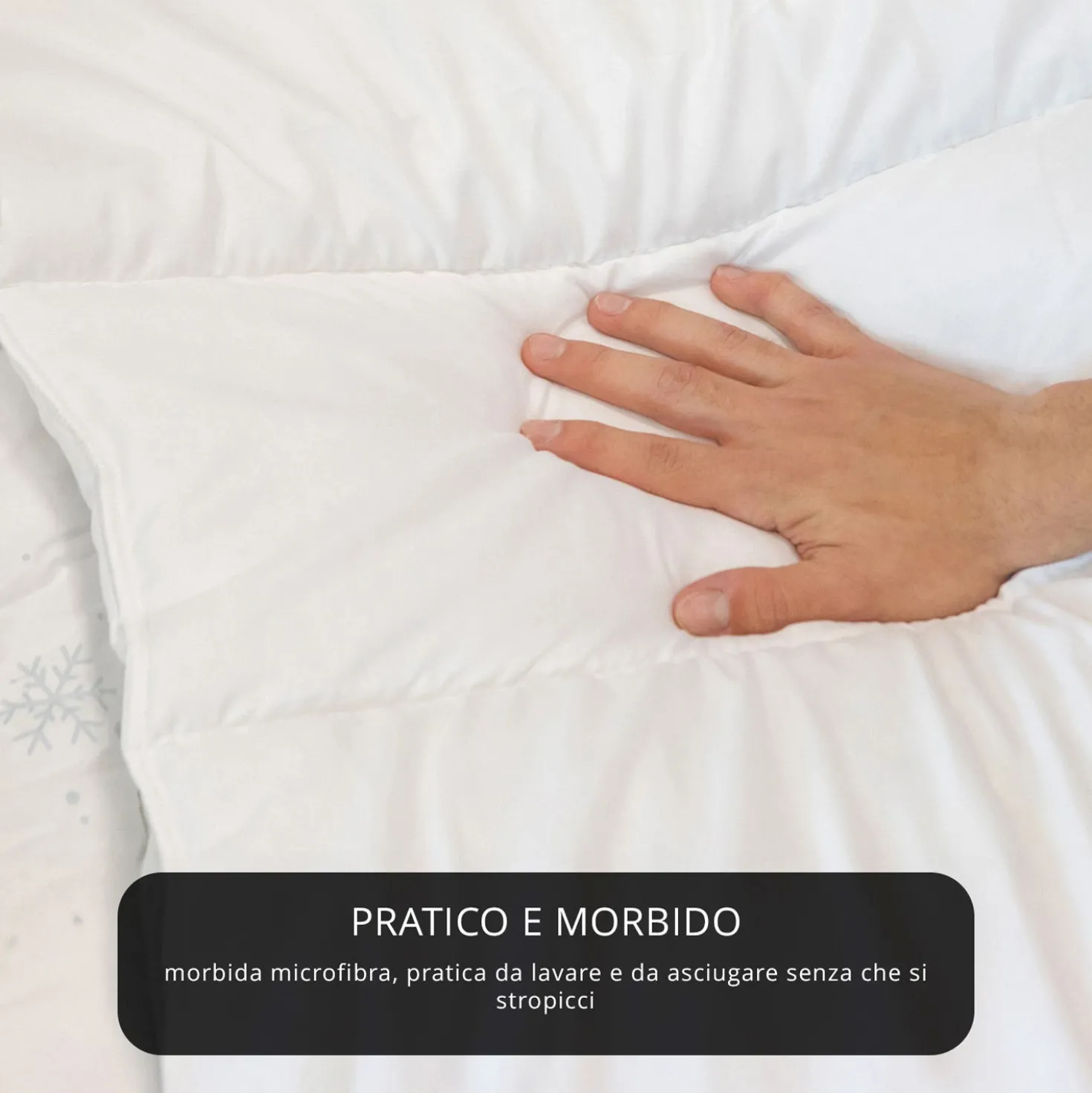 Piumino matrimoniale 4 stagioni microfibra con stampa