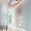 Plafoniera 4 LED Rondo nero Trio