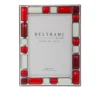 Portafoto pietre rubino foto 10x15 cm Beltrami con argento Miro Silver