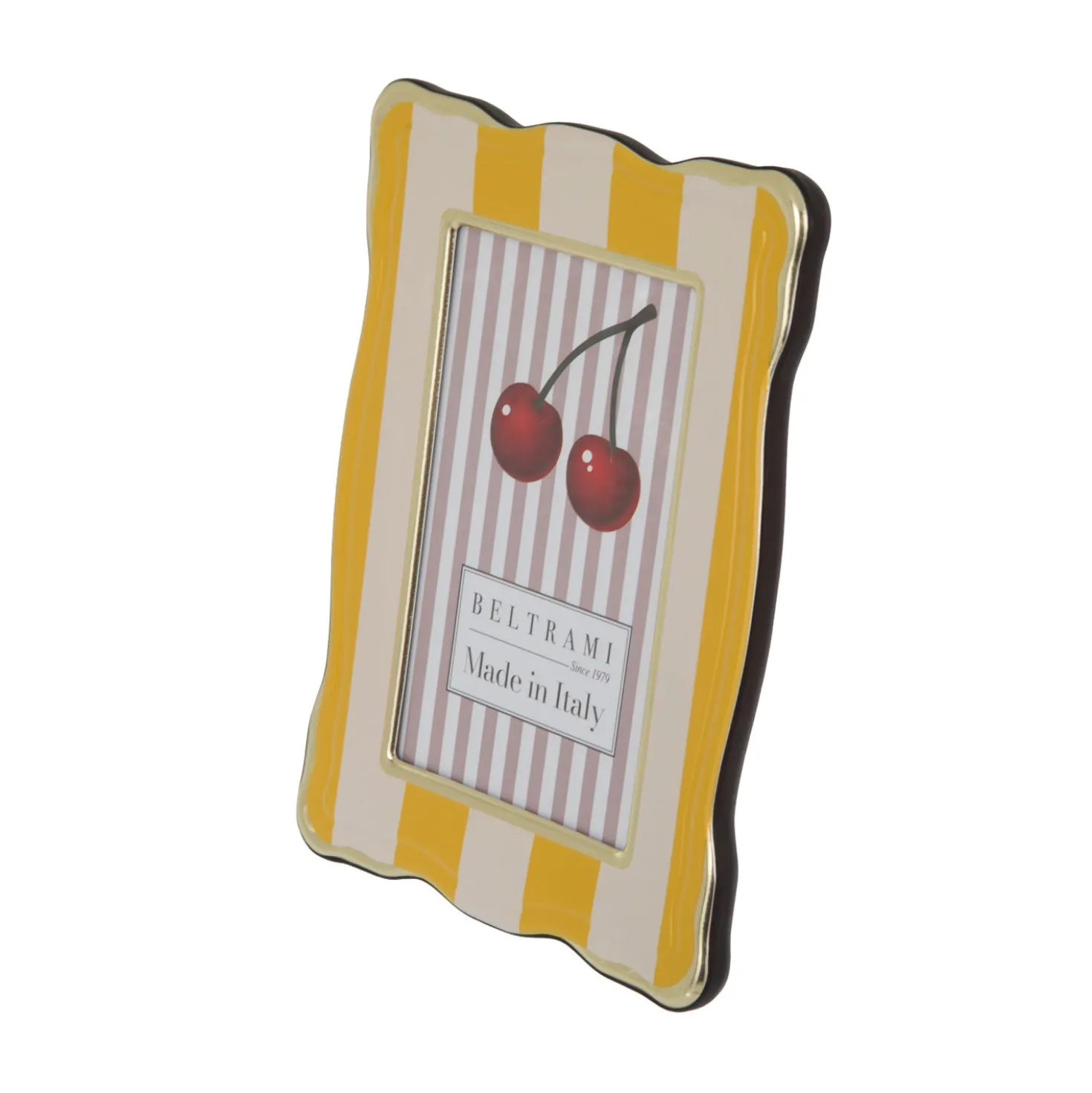 Portafoto 10x15 cm Summer legno giallo bordo oro