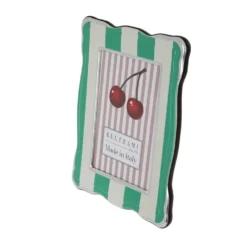 Portafoto 13x18 cm Summer legno verde bordo argento