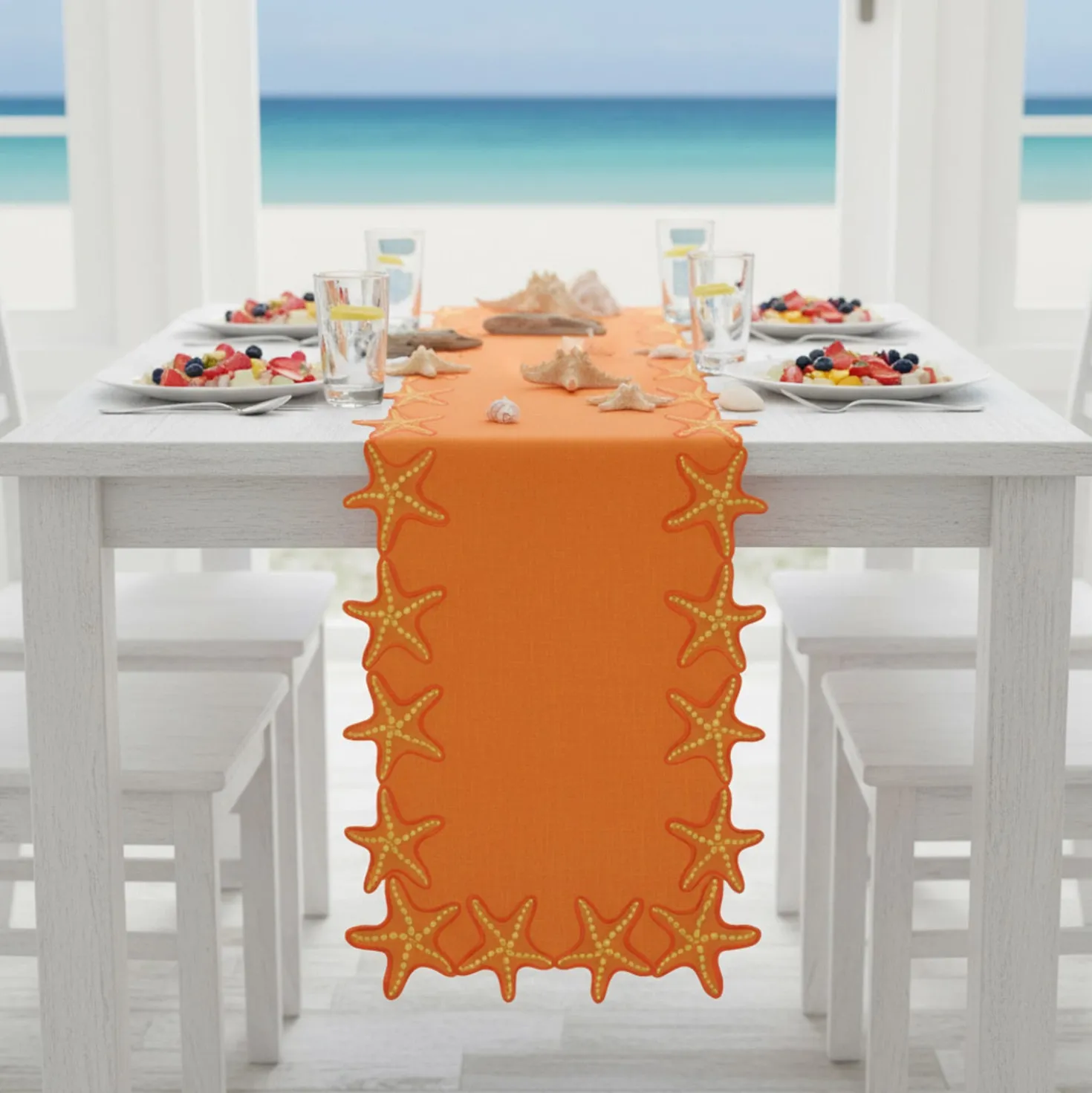 Runner 50x150 cm stelle arancione