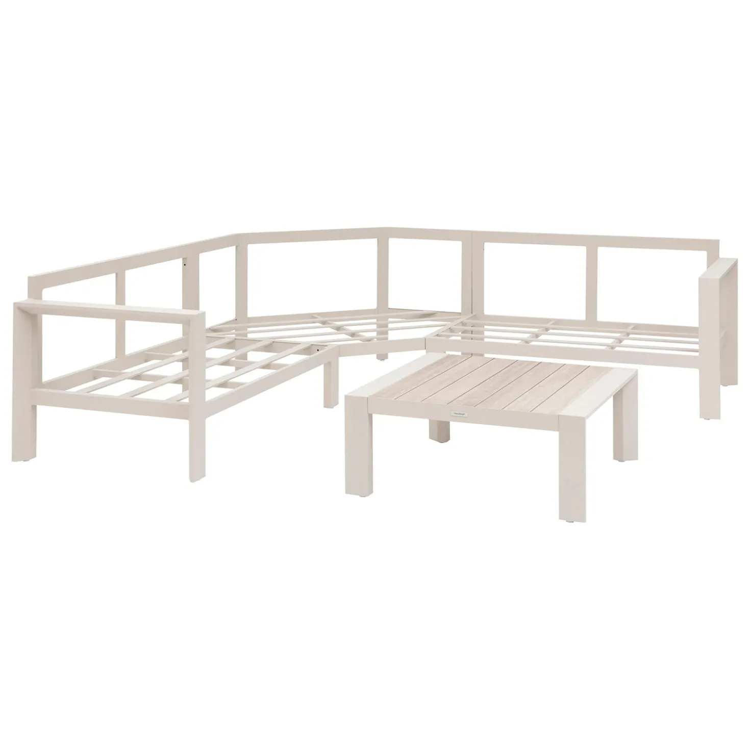 Salottino da giardino angolare beige Evasion