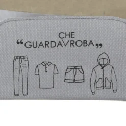 Scatola armadio 40x20x30 cm doppia cerniera e scritta grigio