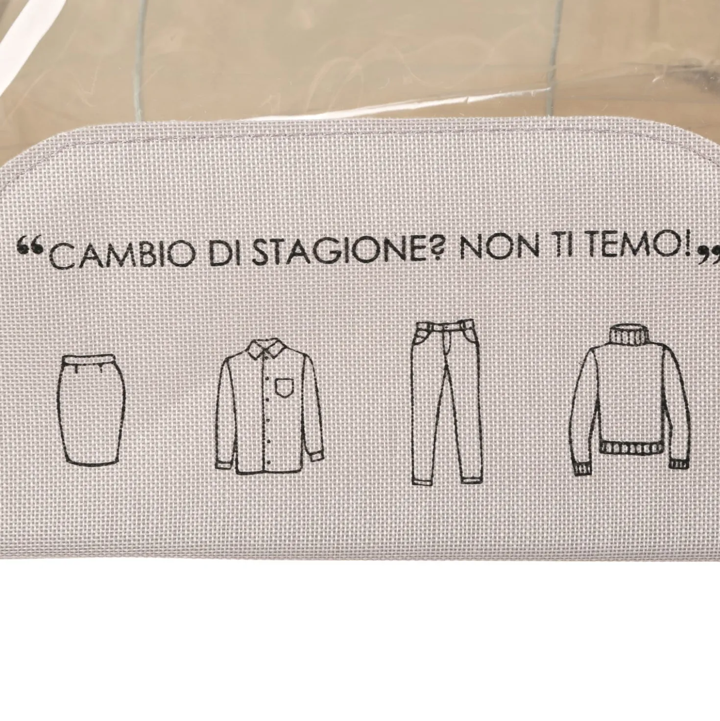 Scatola armadio 50x40x40 cm doppia cerniera e scritta tortora
