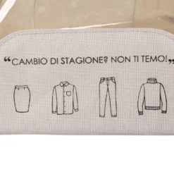 Scatola armadio 50x40x20 cm doppia cerniera e scritta tortora