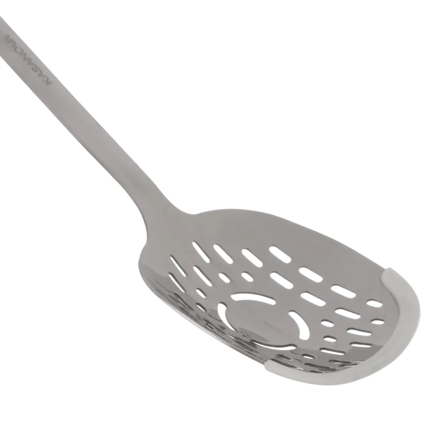 Schiumarola acciaio inox bianco con bordo silicone