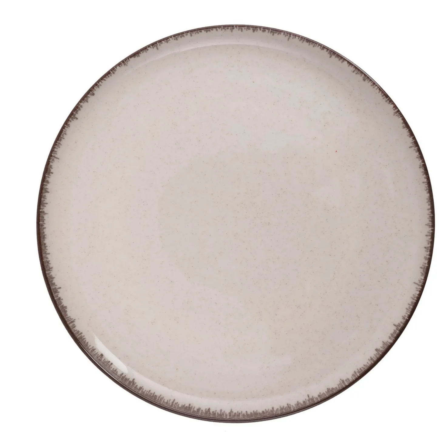 Servizio 18 piatti beige effetto puntinato in porcellana