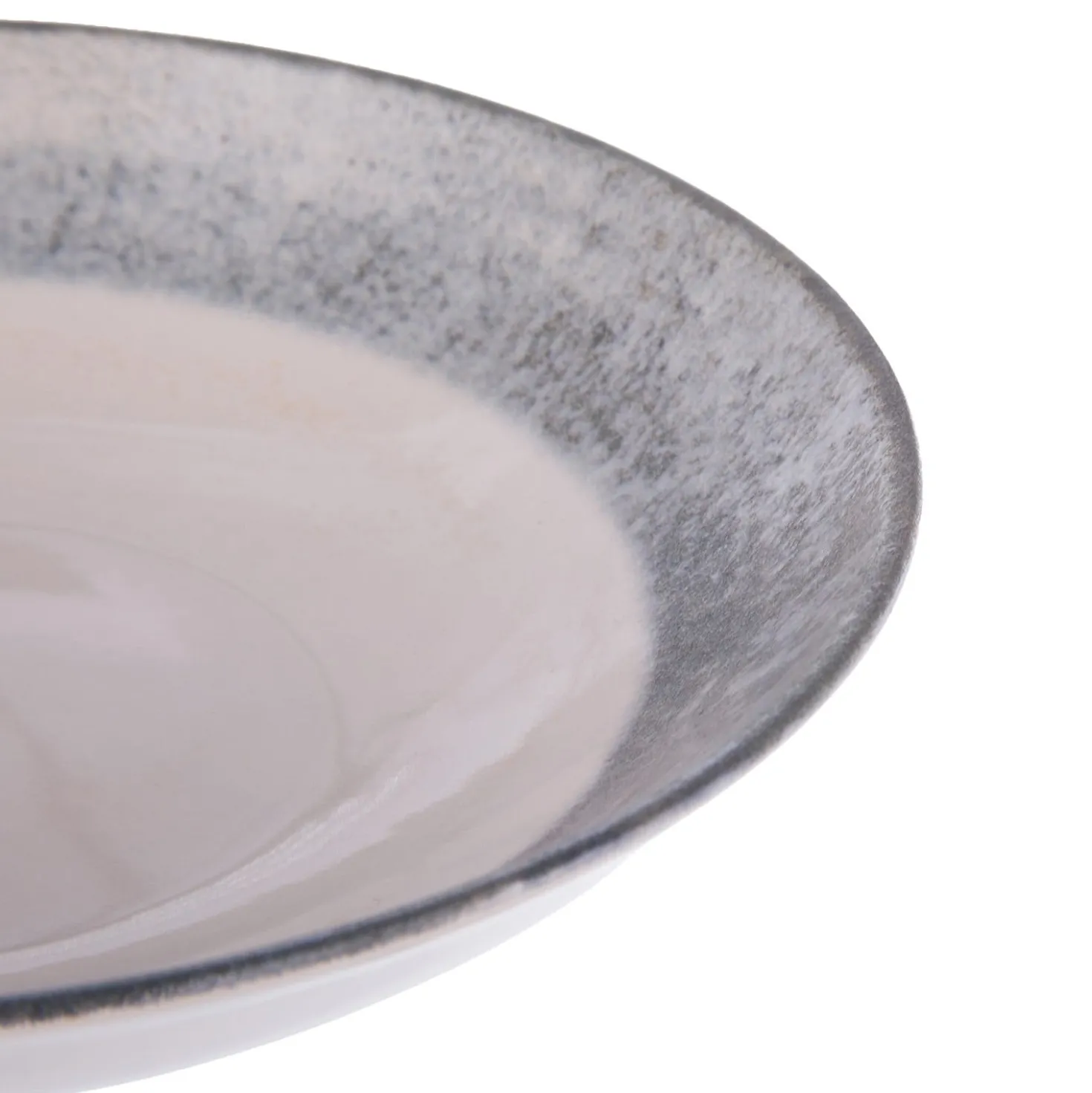 Servizio 18 piatti ceramica bordo blu Caelis