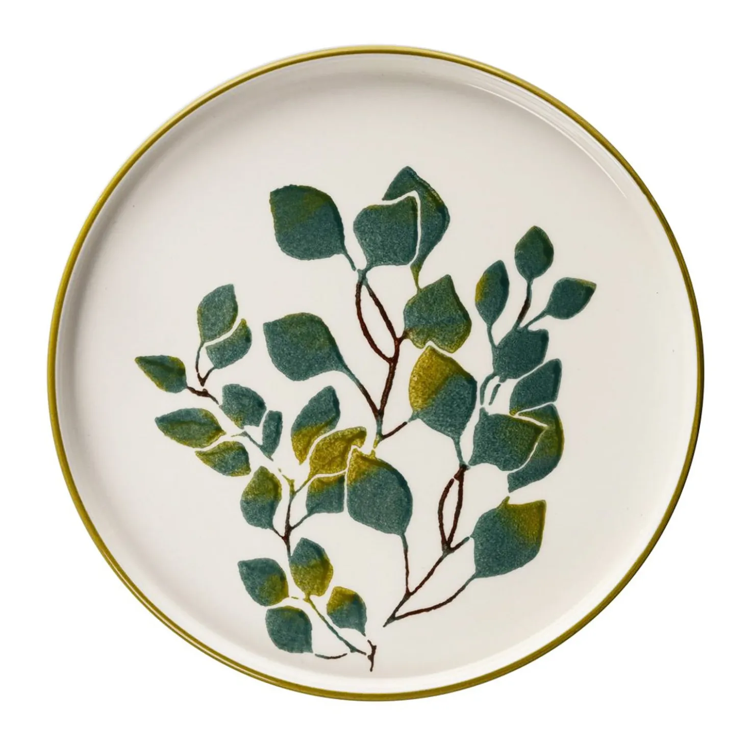 Servizio 14 piatti in ceramica design botanico
