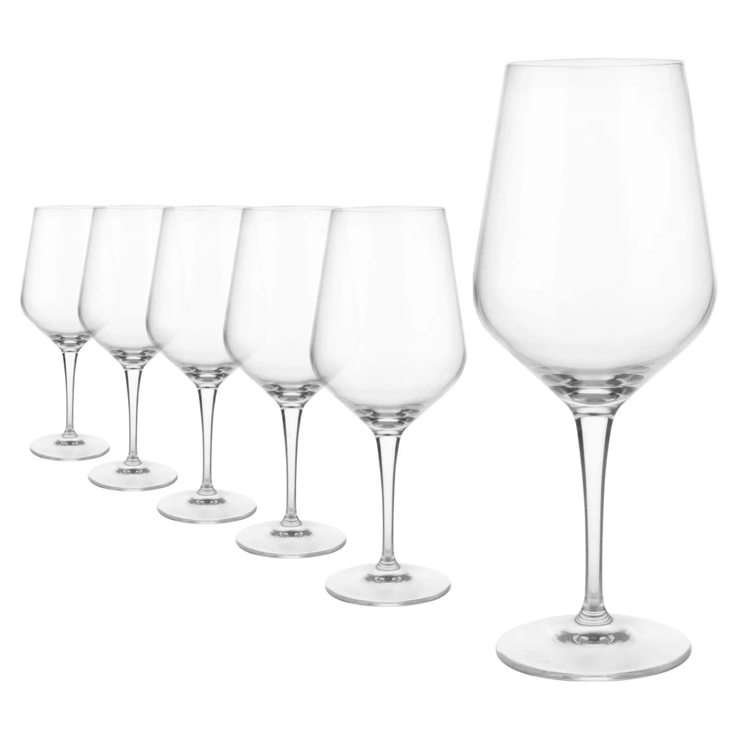 Set 6 calici Universale Io Vino in vetro cristallo