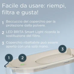 Set caraffa filtrante Brita Style Essential beige con filtro