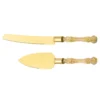 Set coltello e paletta per dolci manici glitter